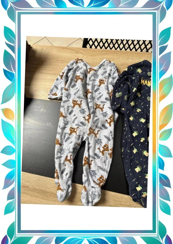 Pyjamaset 9 maanden + 1 lange mouw body 9-12 maanden – photo 6